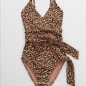 Animal Print Aerie One Piece Bathing Suit Size Large NWT